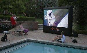   Cinema CineBox CBH9 Outdoor Home Movie Theater Screen System 9ft x 5ft