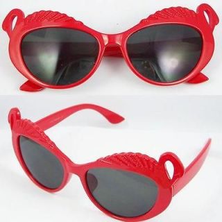 New Sunglass Sunwear Large lens Vintage Red Swan Party Spectacle Woman 