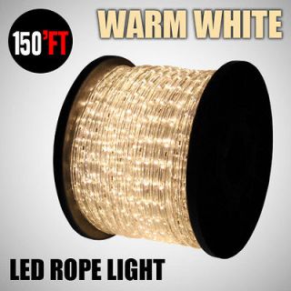   White LED Rope Lights 2 Wire Lighting 110v Home Christmas Outdoor Boat