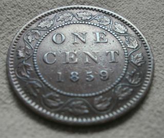 1859 Canada Canadian large cents one cent coin penny