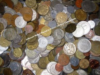 Old Circulated Foreign Coins Lot Mixed World 1 LB Set