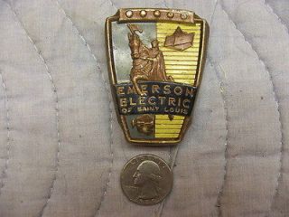   emerson electric saint louis badge name plate tag oscillating fan oem