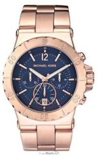 Newly listed MK5410 Michael Kors Rose Gold Navy Dial Oversized Watch