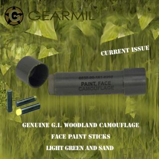Camo Face Paint Stick GI Issue Light Green and Sand