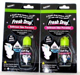 Fresh Drop Bathroom Odor Preventor Deodorizer Eliminator NEW