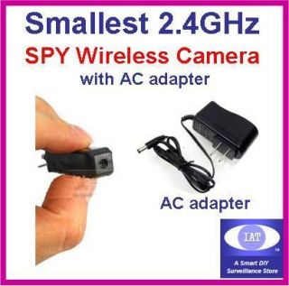  Channel 2.4GHz Mini SPY Wireless Hidden Pinhole A/V Camera PAL NTSC