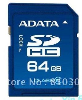 64GB Class 10 SDHC(HC SD) ADATA Flash Memory Card 64 GB G 64G 