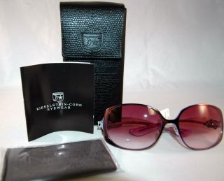 SUNGLASSES BY KIESELSTEIN CORD DRAGON LADY 2 CHERRY OVERSIZED NWT INCL 