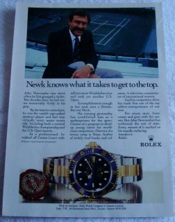 1987 ROLEX SUBMARINER DATE OYSTER PERPETUAL WATCH CANADA AD JOHN 