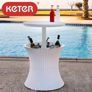 Cool Bar Patio Deck Pool Pacific Outdoor Ice Cooler White Table All in 