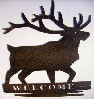 Deer,Metal Art,Cabin,Northwoods,Lodge,Welcome Sign,Wall Decor,Woodsy 