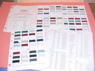 1968 TOYOTA VW VOLVO OPEL DATSUN PAINT CHIP COLOR CHART