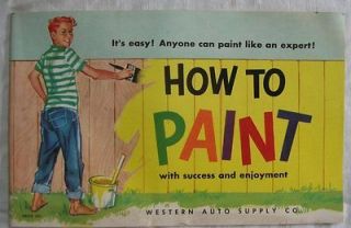 Western Auto Supply Co How To Paint Booklet 1955