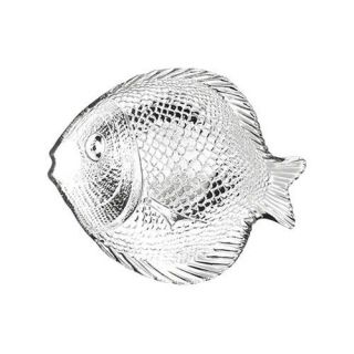 Pasabahce Glass Fish Shape Plate 10.5 x 8.5 12/set