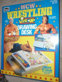 WCW Rose Art Wrestling Lite Up Drawing Desk Sting Windham action 