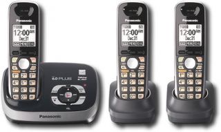 Panasonic KX TG6533B 1.9 GHz Trio Single Line Cordless Phone