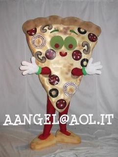 ADULT DELUXE PIZZA MASCOT COSTUME FANCY DRESS  FOOD 