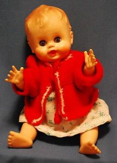 Vintage 14 Rubber Doll with Sleepy Eyes Knit Sweater Dress Slip 