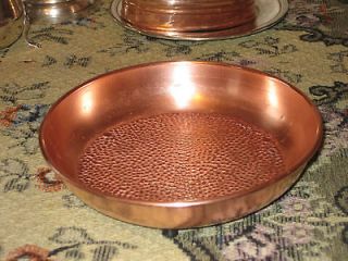Vintage Kitchen Pan Bowl Copper Dish Hand Hammered Vanity Tray Pin 