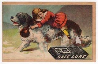 VICTORIAN TRADE CARD 1880s WARNERS SAFE RHEUMATIC CURE 4.25 X 5.25