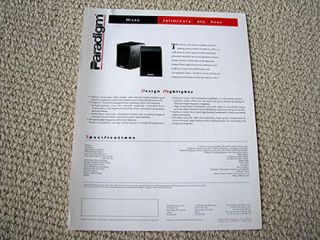 Paradigm Micro speaker brochure catalogue