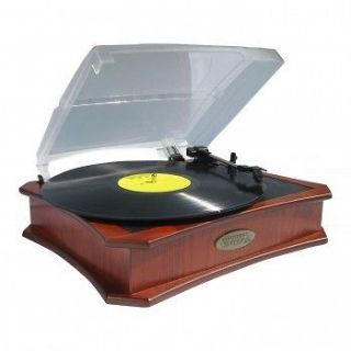   CLASSIC 3 SPEED VINYL RECORD PLAYER TURNTABLE USB TRANSFER TO PC 