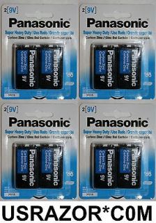   Pcs 9V Panasonic Batteries 2 PACK Cell Super Heavy Duty Wholesale USA