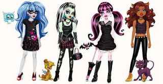 24 MONSTER HIGH EDIBLE STAND UP FIGURES CAKE DECORATION TOPPERS