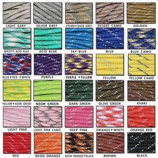 550 Reflective Paracord Parachute Cord MIL SPEC TYPE III 8 Strand Core 