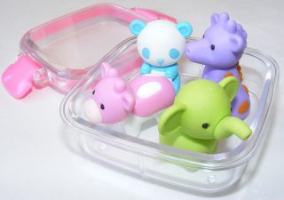Japanese Iwako Eraser Set in box (zoo animal assorted)