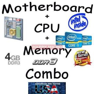   Pro Motherboard+ Intel Core i7 2700K Un locked CPU + 4gb DDR3 Combo