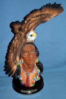 Premier Collection INDIAN and EAGLE STATUE NEW in Box Reproduction
