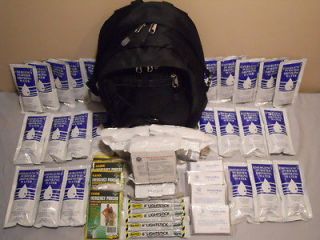 EMERGENCY SURVIVAL KIT WITH FOOD AND WATER 3 DAY 4 PERSONS BUG OUT BAG 