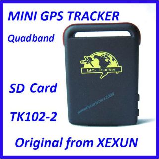 Spy mini gps tracker from Xexun TK102 2 with SD card