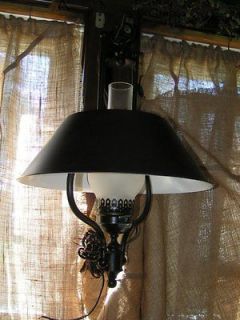 Vintage Repro Oil Rubbed Bronze Oil pull down light Electric Ceiling 