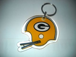 VINTAGE 1970S GREEN BAY PACKERS ACRYLIC HELMET KEY CHAIN,NEW OLD 