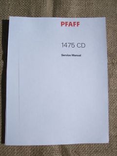 PFAFF CREATIVE 1475CD Sewing Machine Service Manual