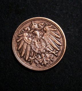   1912D German Empire Deutsches Reich 1 Pfennig Coin  #15