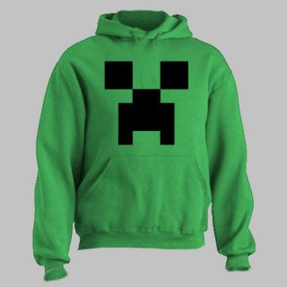 CREEPER ~ YOUTH SIZED HOODIE   minecraft monster rave 3d ALL SIZES 