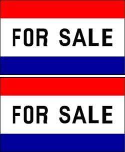 TWO(2) FOR SALE FLAGS/BANNER/SIGN SAME DAY SHIP