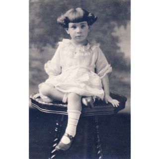 PRETTY LITTLE GIRL cute dress / fine pose STUDIO PHOTO 1923