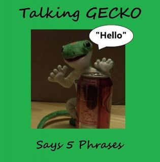 New TALKING GECKO   Plush Geico lizard   Says 5 phrases