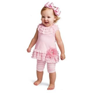 Mud Pie Girls Pink Playground Summer Spring Dress Outfit Set w 