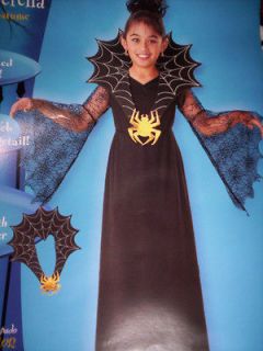 Spiderella Witch Countess Black Witch Costume NWT M 8 10