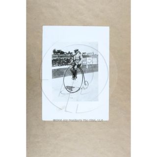 Picture MAN ON HIGH WHEEL BICYCLE Portrait