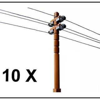 10 NEW Lego City / Train Town Utility Phone Poles MINT