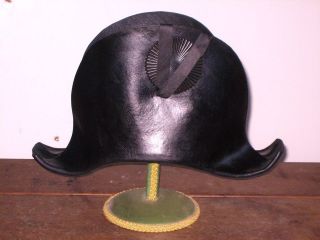 Steampunk Goth Napoleon 1812 Pirate Leather Bicorne Hat