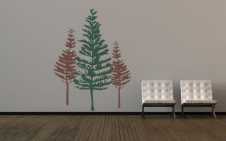 Wall Decal Pine Tree Evergreen Nature Woodland