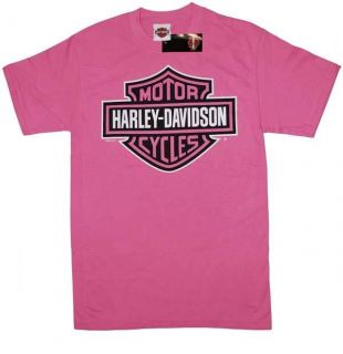   OF HARLEY DAVIDSON® WOMENS T SHIRT, BAR & SHIELD, PINK R302000010 NEW