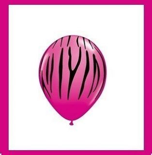 50 PINK ZEBRA Balloons JUNGLE birthday SAFARI party